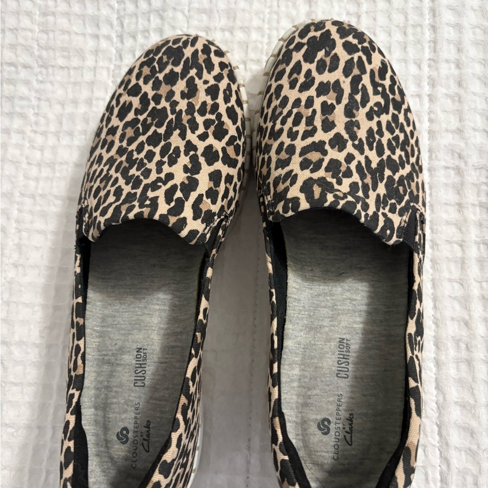 Clarks Animal Print Loafers